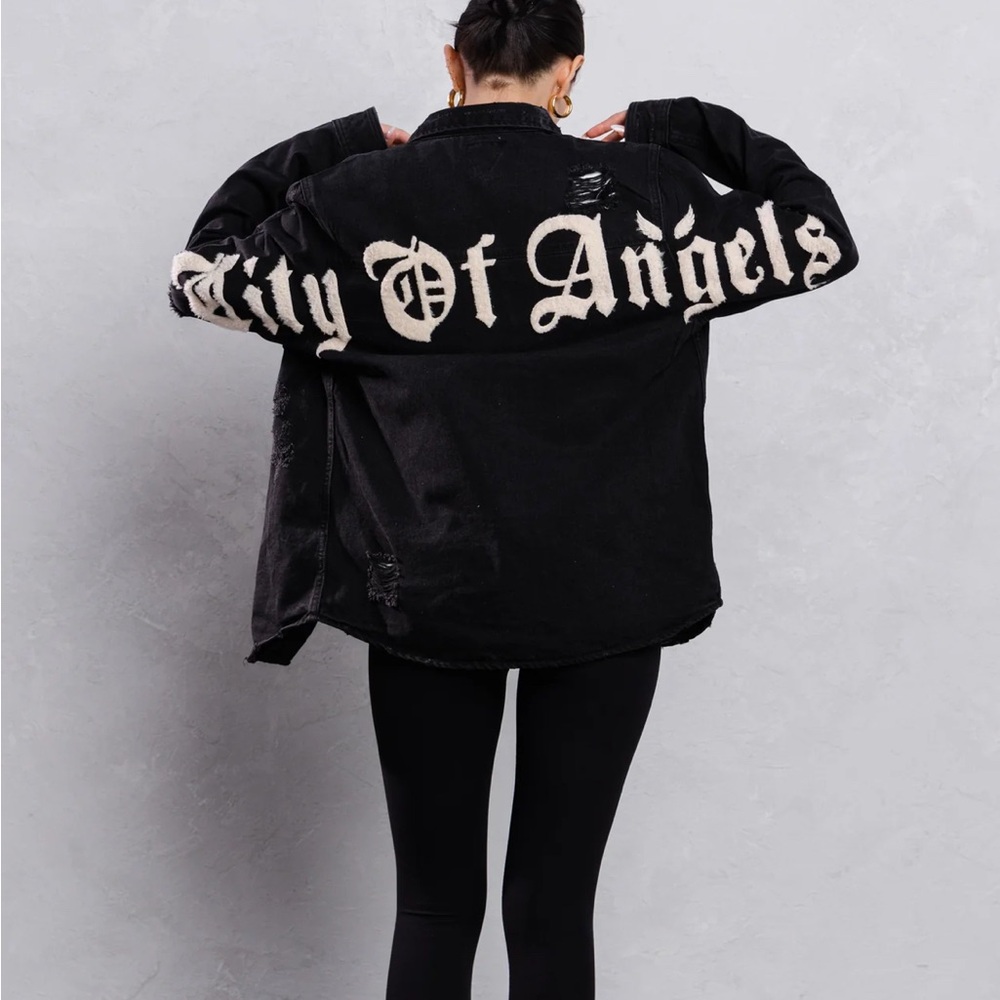 City Of Angels Black Women's Jean Jacket